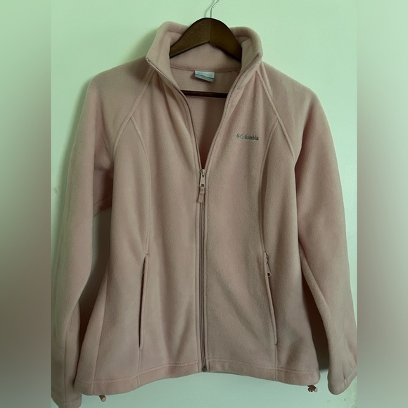 Columbia Fleece Light Pink Zip Up Jacket, Size M - Picture 7 of 14